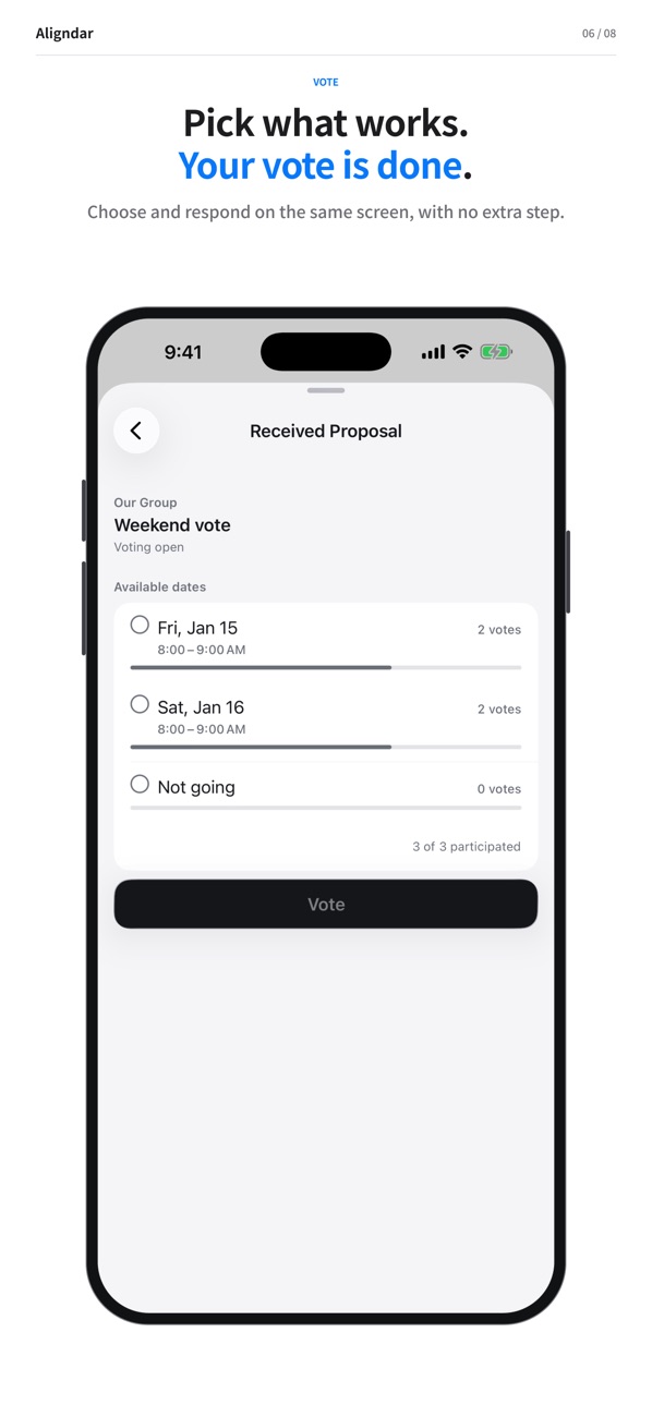 Aligndar date poll